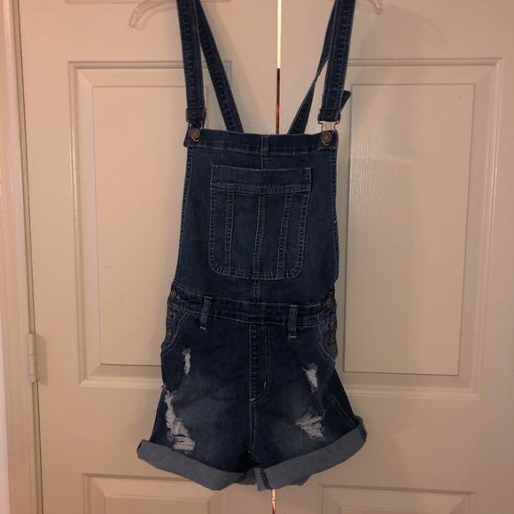 Carly Jean Los Angeles Pants - "Casey" Short Overalls,